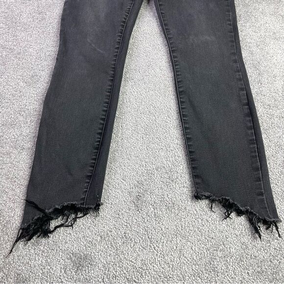 Pistola Jeans Women’s 26* Black Wash Skinny Leg Low Rise Frayed Hem Stretch - Picture 2 of 16